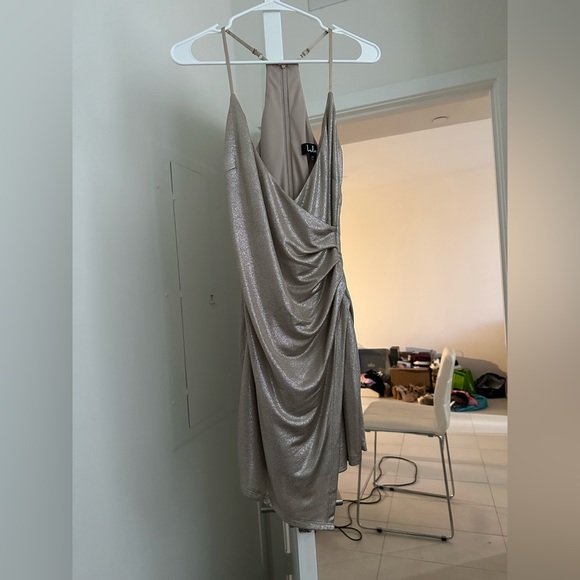 Love and Luster Silver Ruched Bodycon Dress - Picture 7 of 15